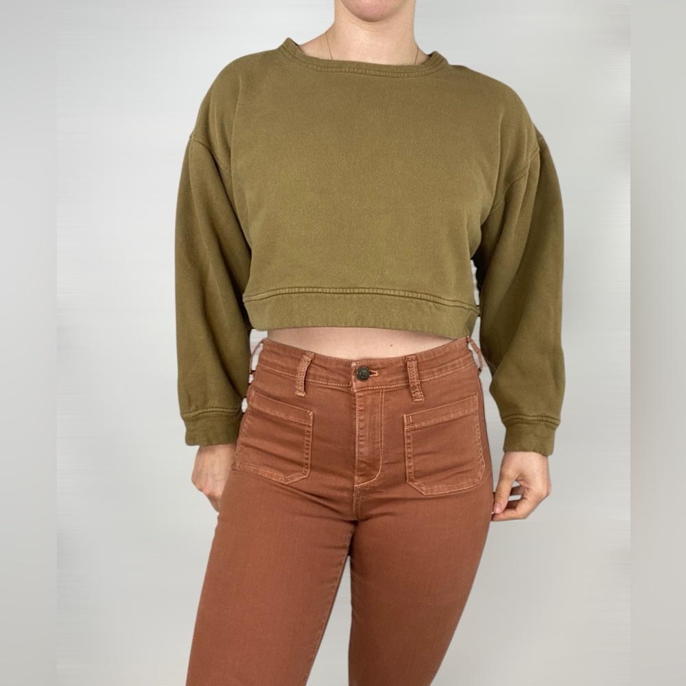 MIKOH Crewneck Sweatshirt Crop Pullover Casual Relaxed